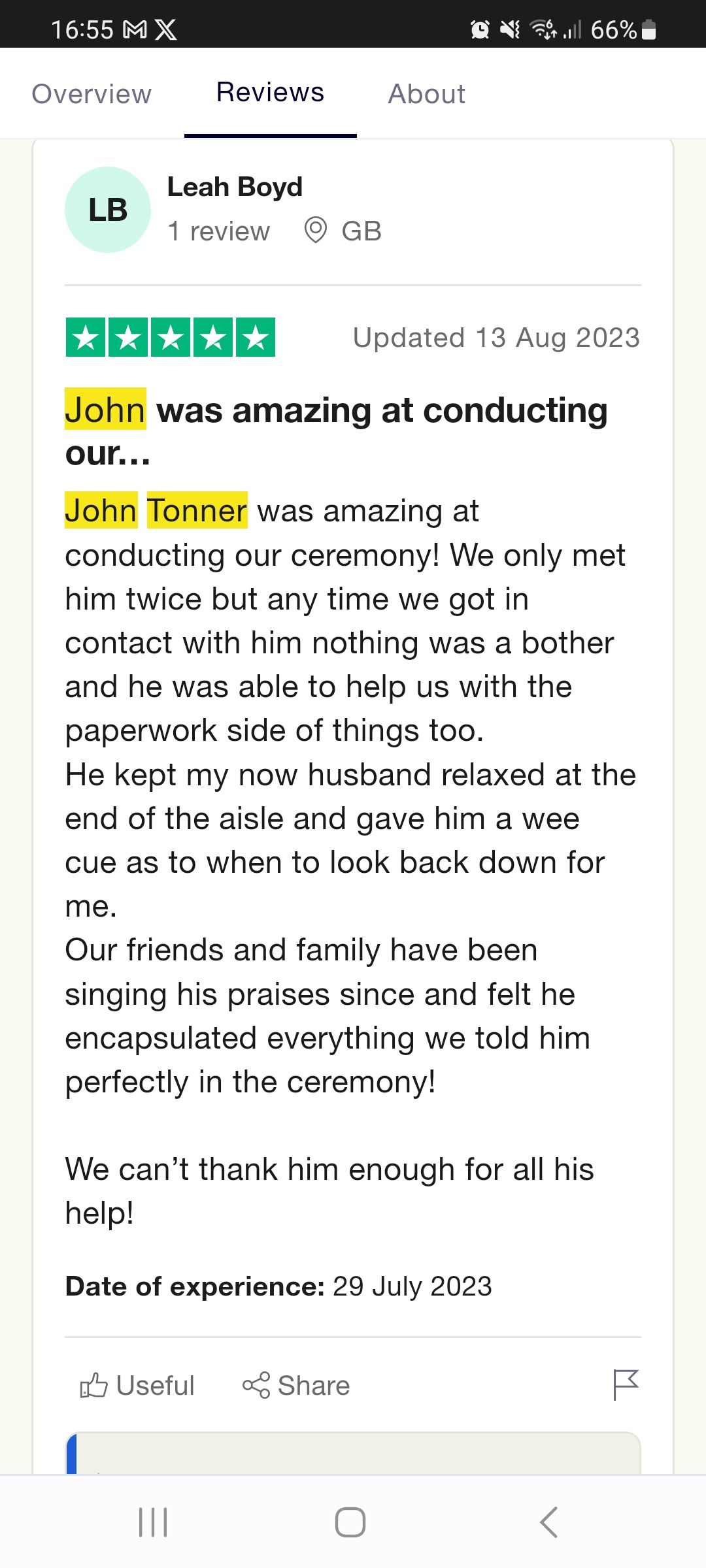 John Tonner, Legal Marriage officer-Image-36