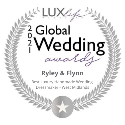 Lux Life 2021 award for Best Luxury Handmade Wedding Dressmaker - West Midlands