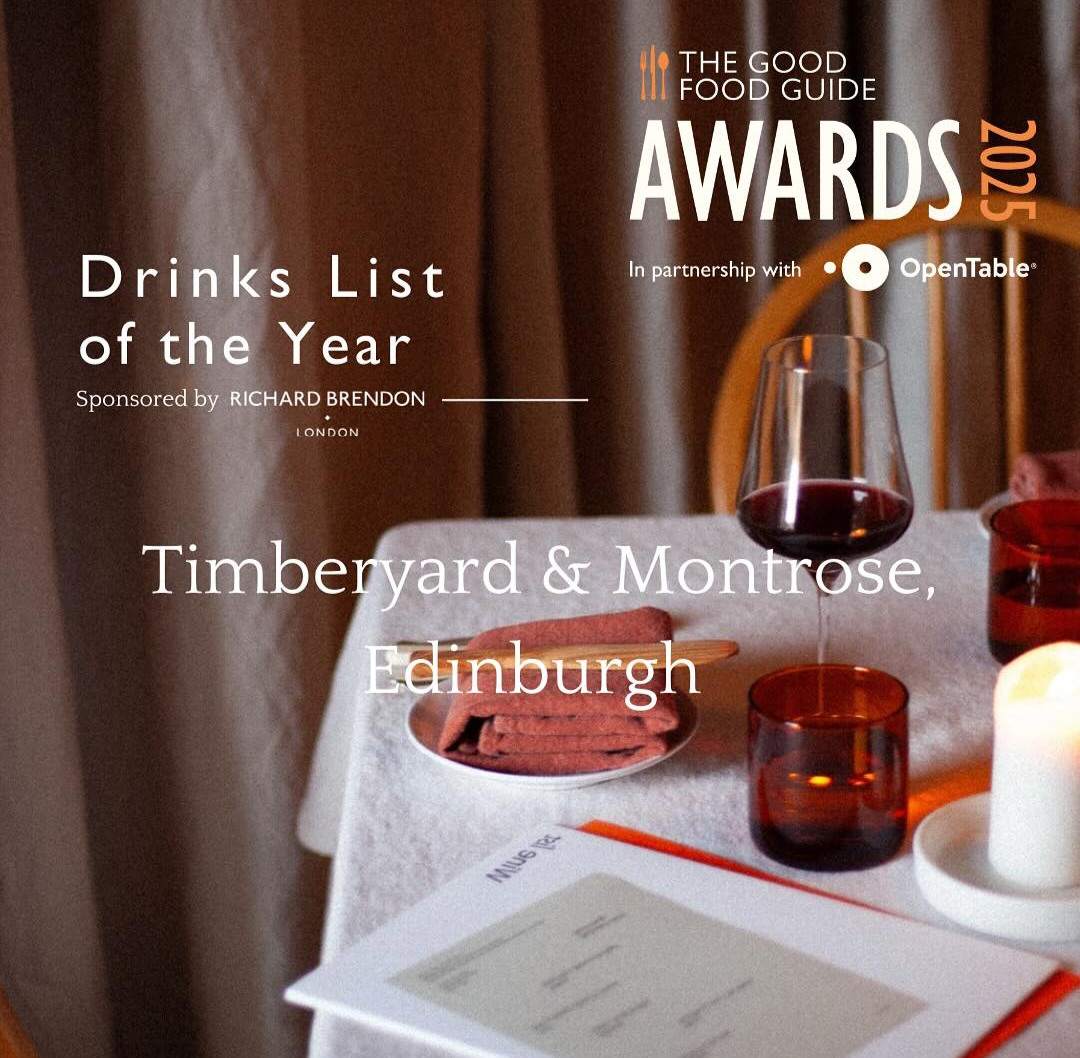 Winner of the Drinks List of the Year Award at the Good Food Guide Awards 2025