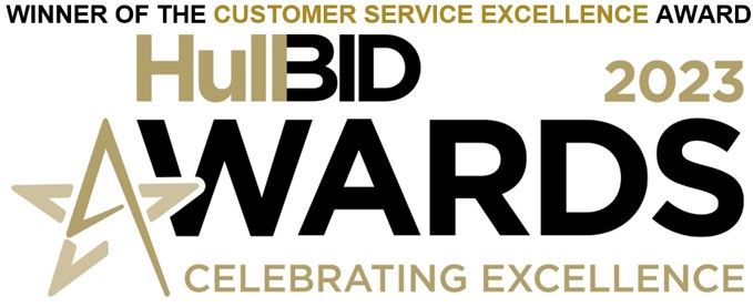 Winner of the Customer Service Excellence Award at the 2023 Hull Bid Awards Ceremony