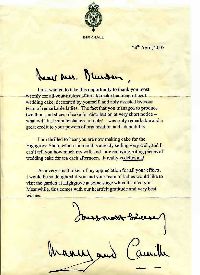 This is one of the thank you letters I've received from HRH the Prince of Wales after I made his wedding cake