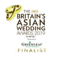 2019 Asian Wedding Awards - Finalist for Best Venue in the South