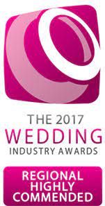 2017 2018 The Wedding Industry Awards - Regional finalist in then went on to be awarded 'REGIONAL HIGHLY COMMENDED - East Midlands'. 