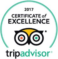 TripAdvisor certificate of excellence