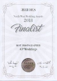 Finalist at County Brides Best Photographer section Northwest 2018