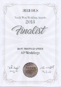 Finalist at County Brides Best Photographer section Northwest 2018