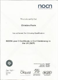 NOCN level 3 accreditation in Civil Celebrancy in the UK 