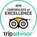 2018 Trip advisor certificate of excellence award