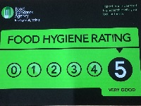 Aquarius event catering, Hygiene rating 2019