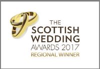 Regional winner of the Scottish Wedding Awards in 2017