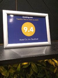 Hotel du Vin Stratford Upon Avon awarded with 9.4 Traveller Review Award 2020, by Booking.com