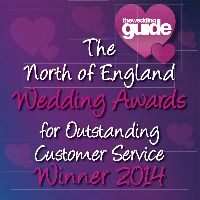 The North of England Wedding Award for Outstanding Customer Service 2014.