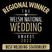 Welsh National Wedding Awards Regional Winner 2022