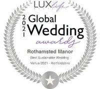 Best Sustainable Wedding Venue - Hertfordshire (LUXLife Global Wedding Awards 2021)