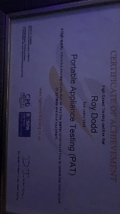 Electrical pat test certificate