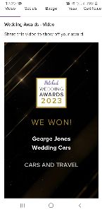Hitched wedding transport award winner 2023