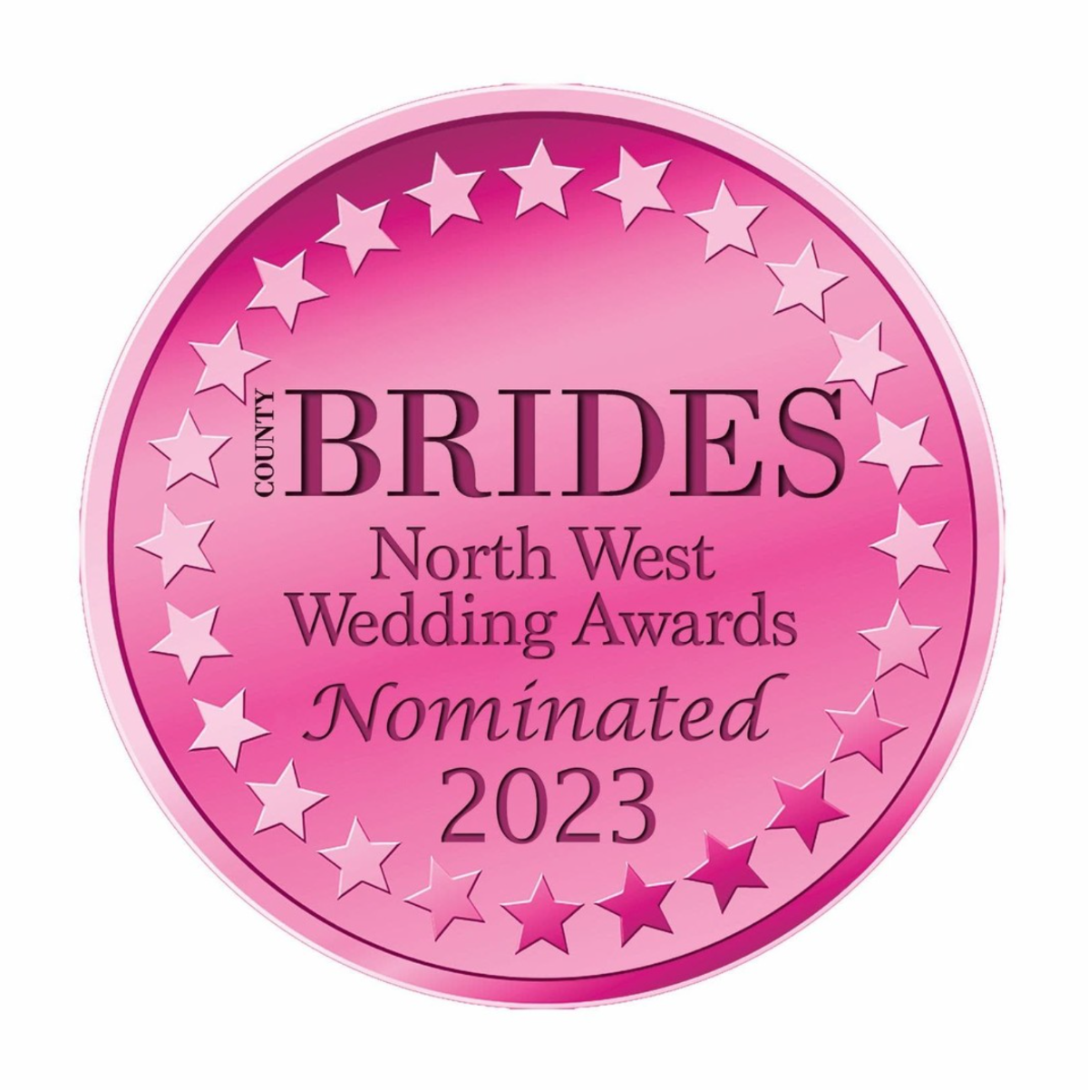 I have been nominated for the County Brides North West Wedding Award 2022 and 2023. 
