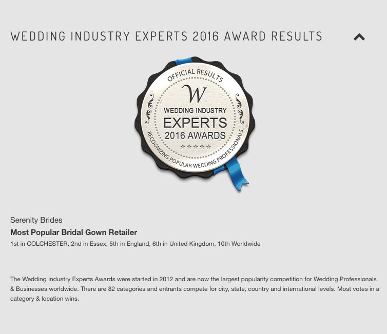 2016 Wedding Industry Experts Award 