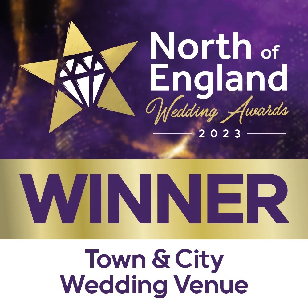 Winner of the Best Town and City Wedding Venue 2023 at the North of England Wedding Awards