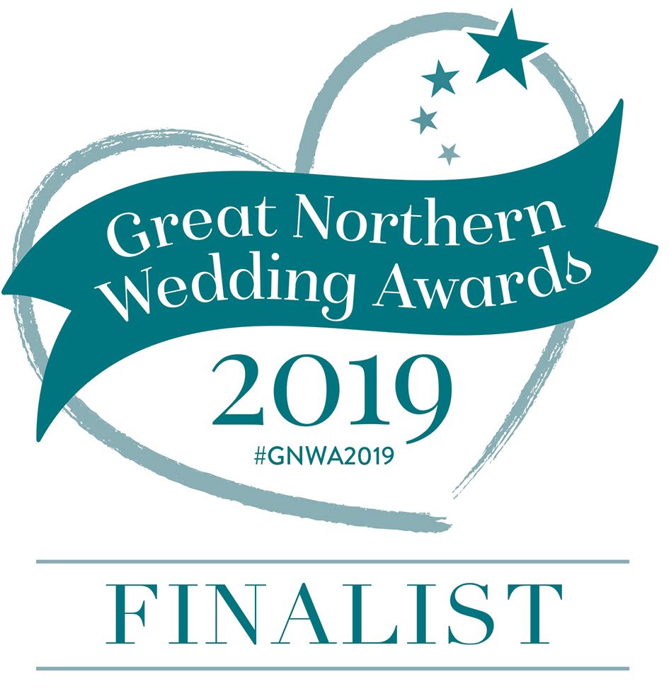 finalist 2019 for the little white books- Great Northern Wedding Awards
