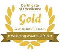 Certificate of Exellence - Bridebook.co.uk Wedding Awards 2019