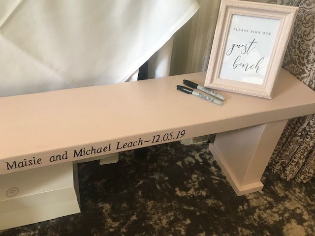 A unique idea for a guest book which will be forever displayed in the couples