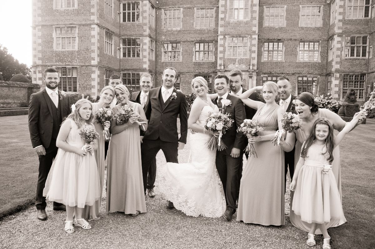 A formal in front of Doddington Hall.