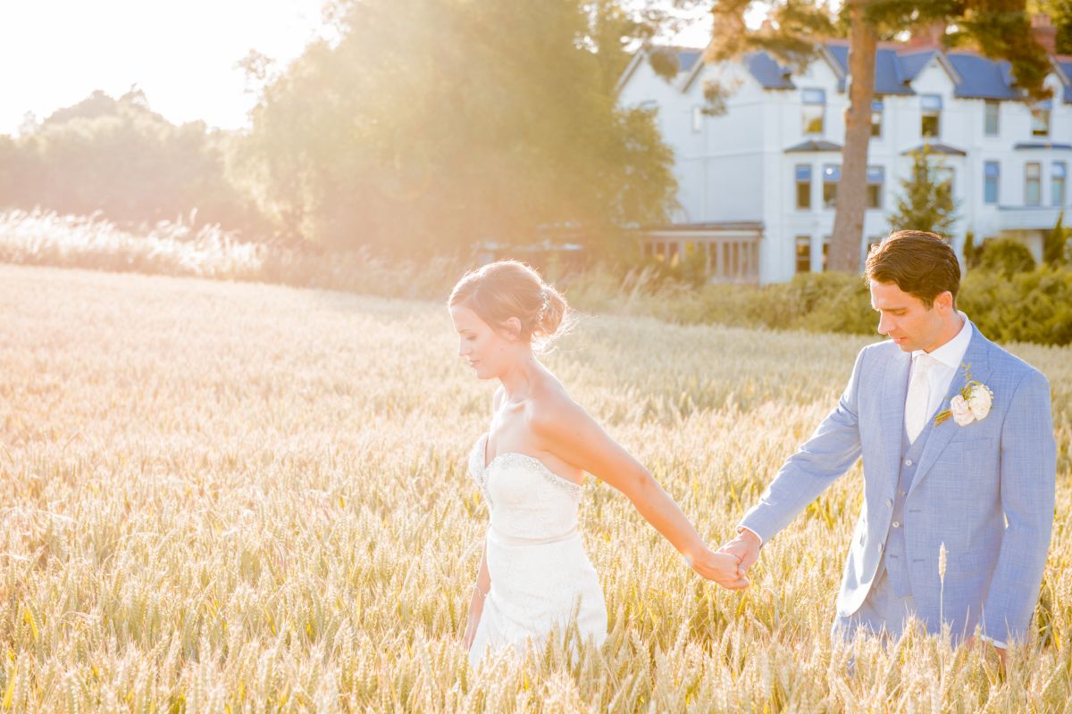 Field opposite SOUTHDOWNS MANOR captured beautifully by Ali Gaudion Wedding Photographer