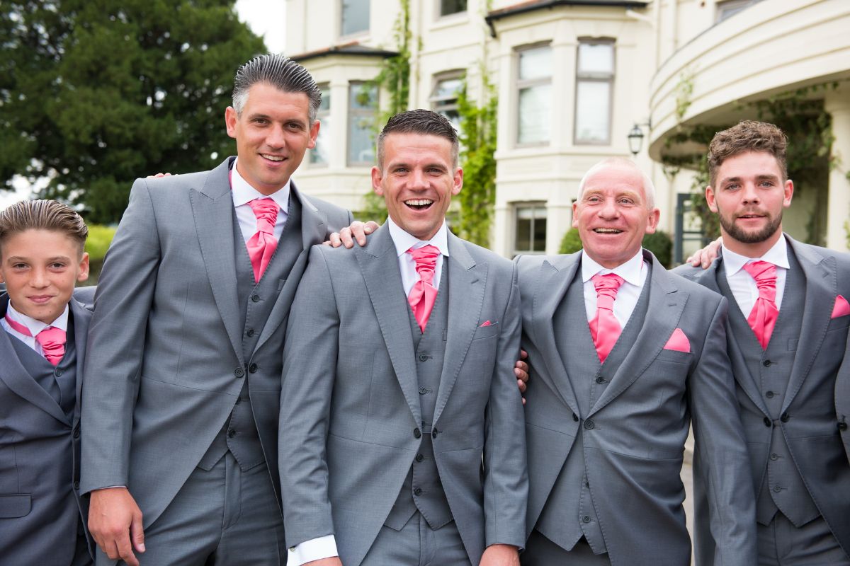 Groom & Groomsmen at Southdowns Manor in Hampshire Wedding Photographer