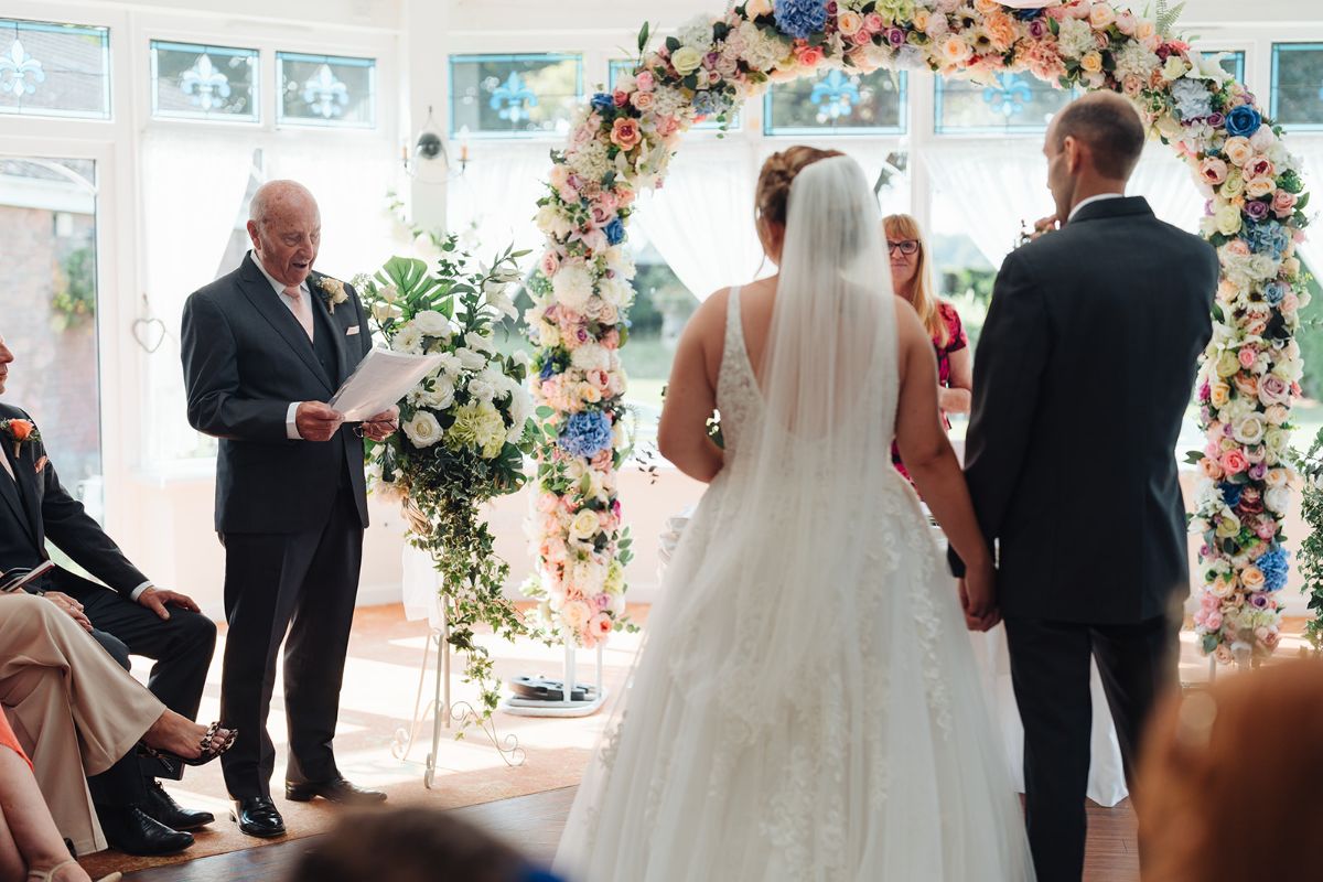 Civil ceremony in the beautiful Conservatory 