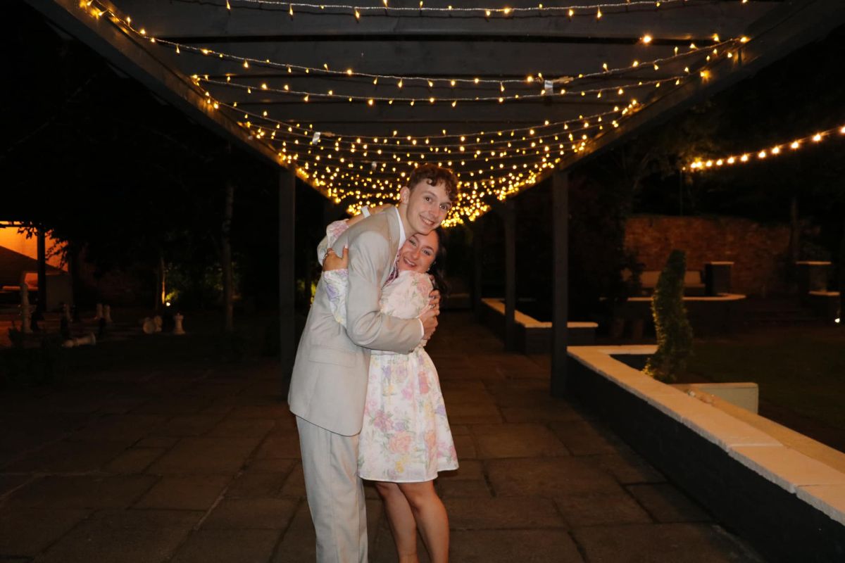 Guests enjoying the light walk at Molly and Bryan wedding at Lion Quays Resort in July.