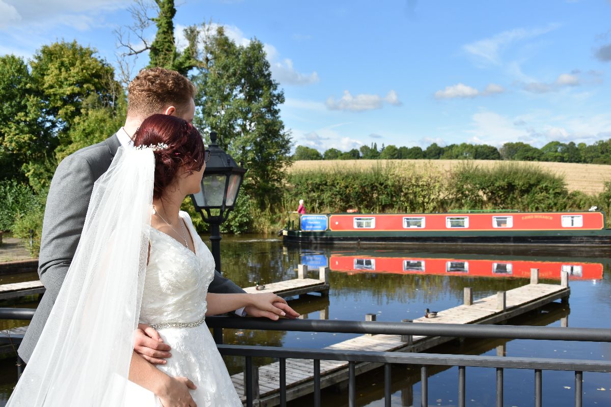 Chloe and Rhys host their wedding reception at Lion Quays Resort, Shropshire
