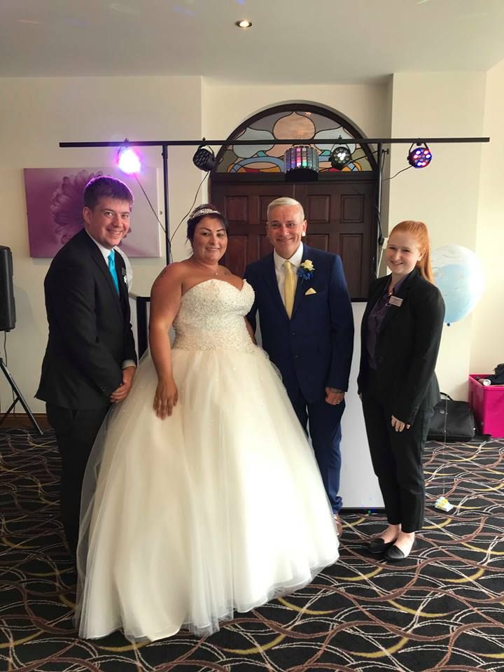 Andy, Operations Manager with Kat, Wedding Coordinator and the happy couple