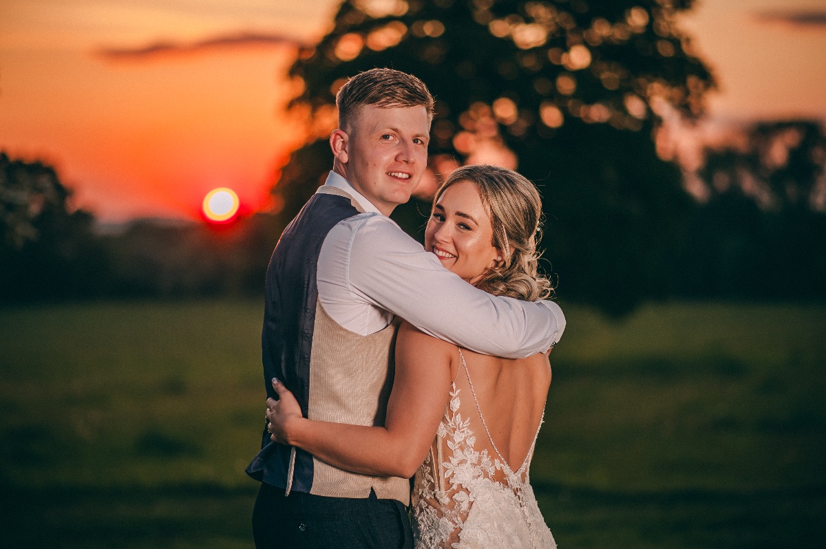 Perfect sunset for Brogan & Ryan's wedding day