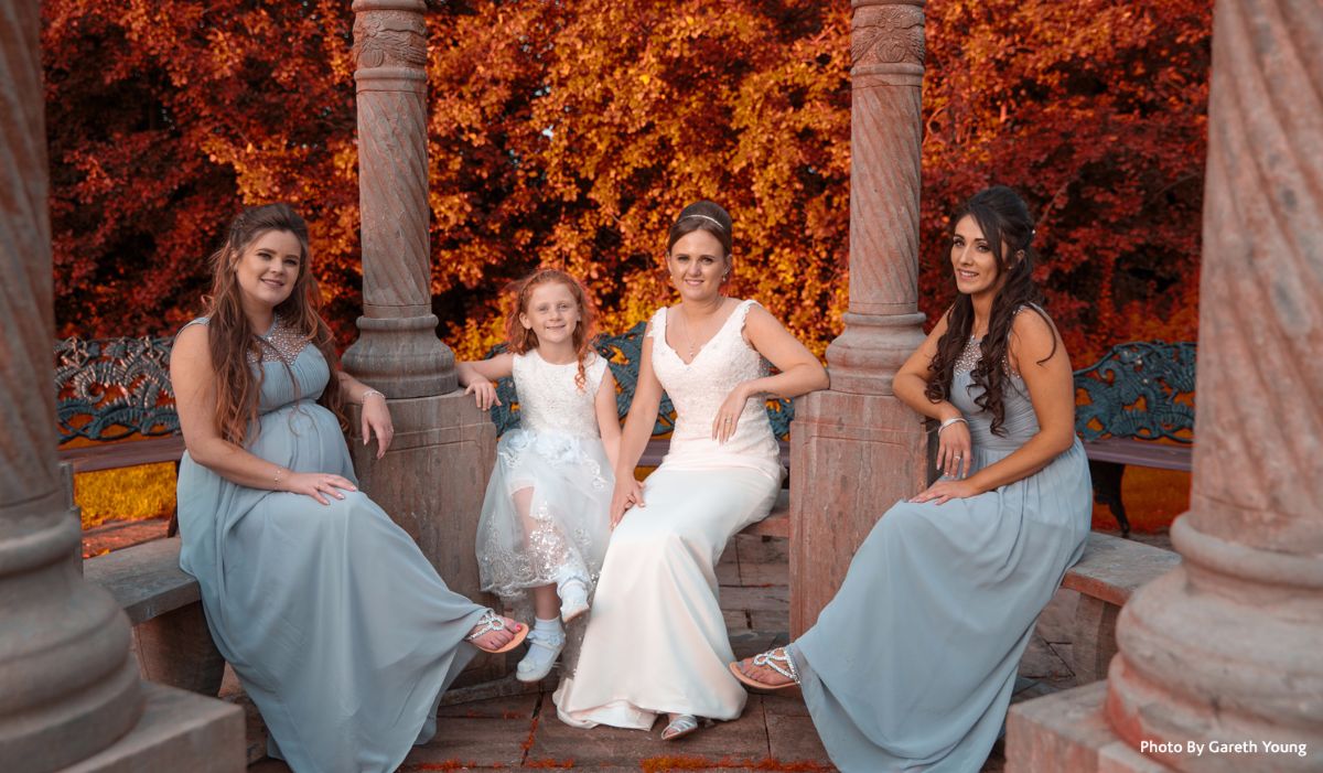Family photos in the stunning grounds of the Lyons Nant Hall Hotel