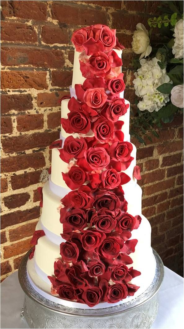 Beautiful cascading handmade sugar flowers