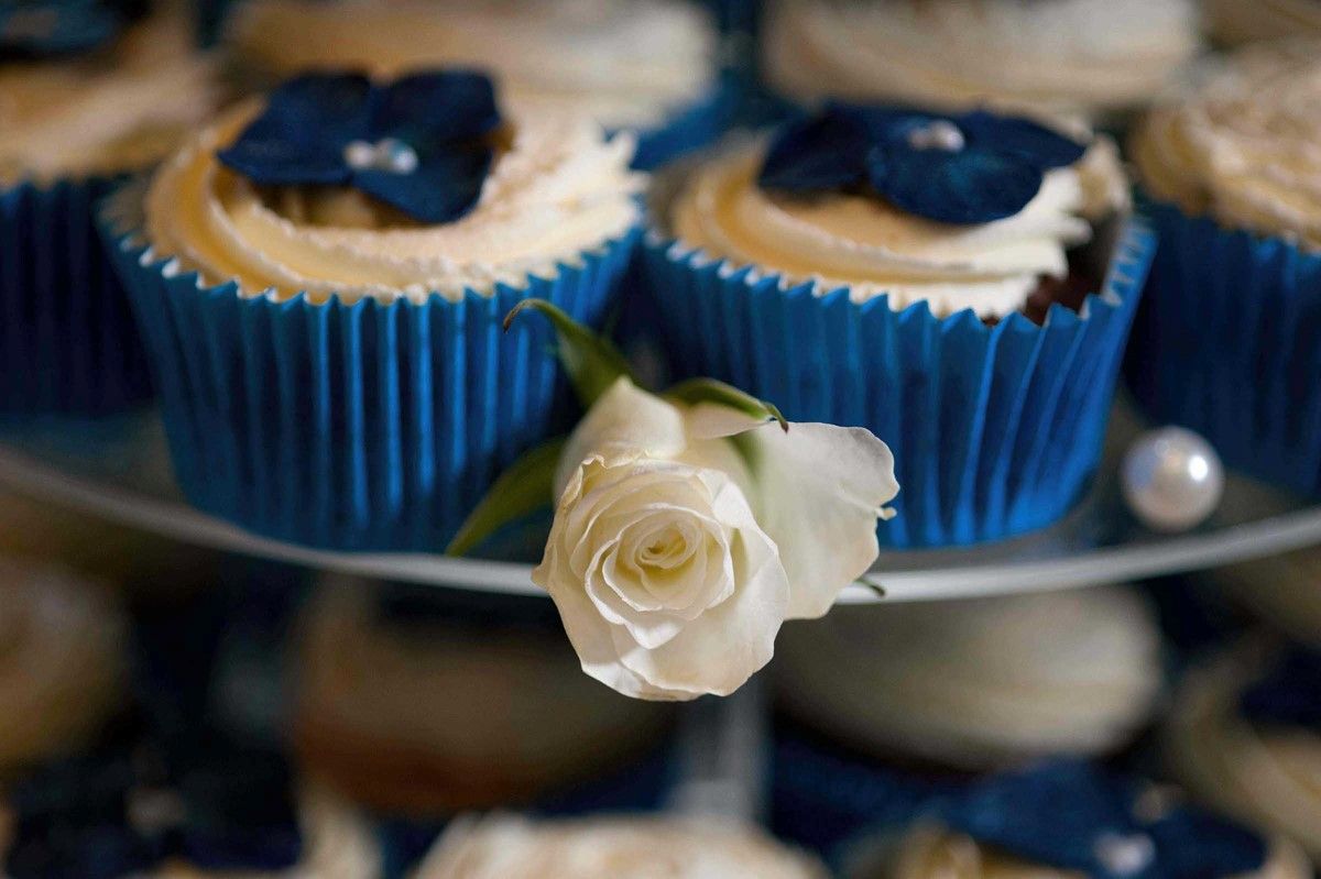 Petal covered cupcakes