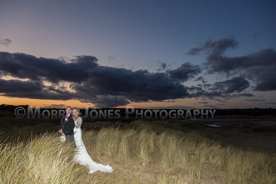 Capturing a beautiful autumn sunset after dinner and speeches.