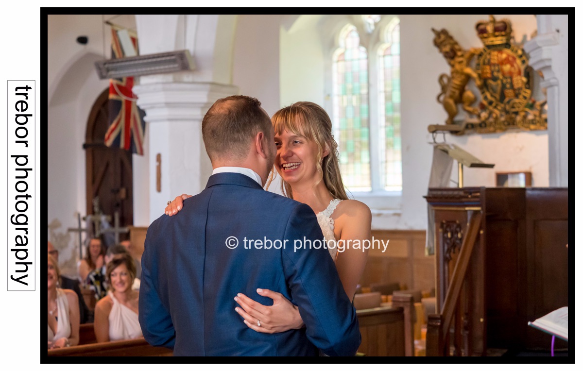 The first kiss and embrace as Husband and Wife.