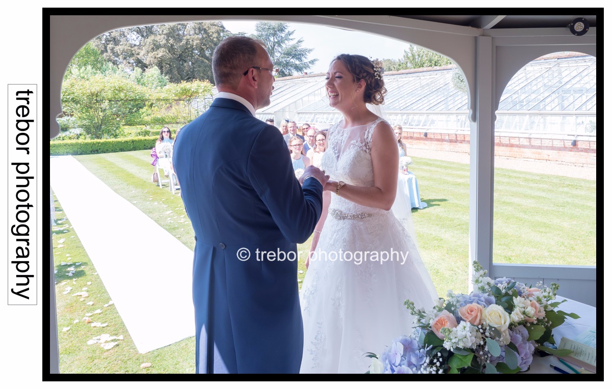 The happy couples wedding ceremony.