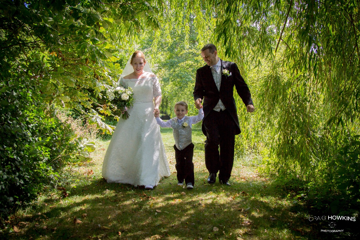 Jane & Lee with their son, enjoying the Island