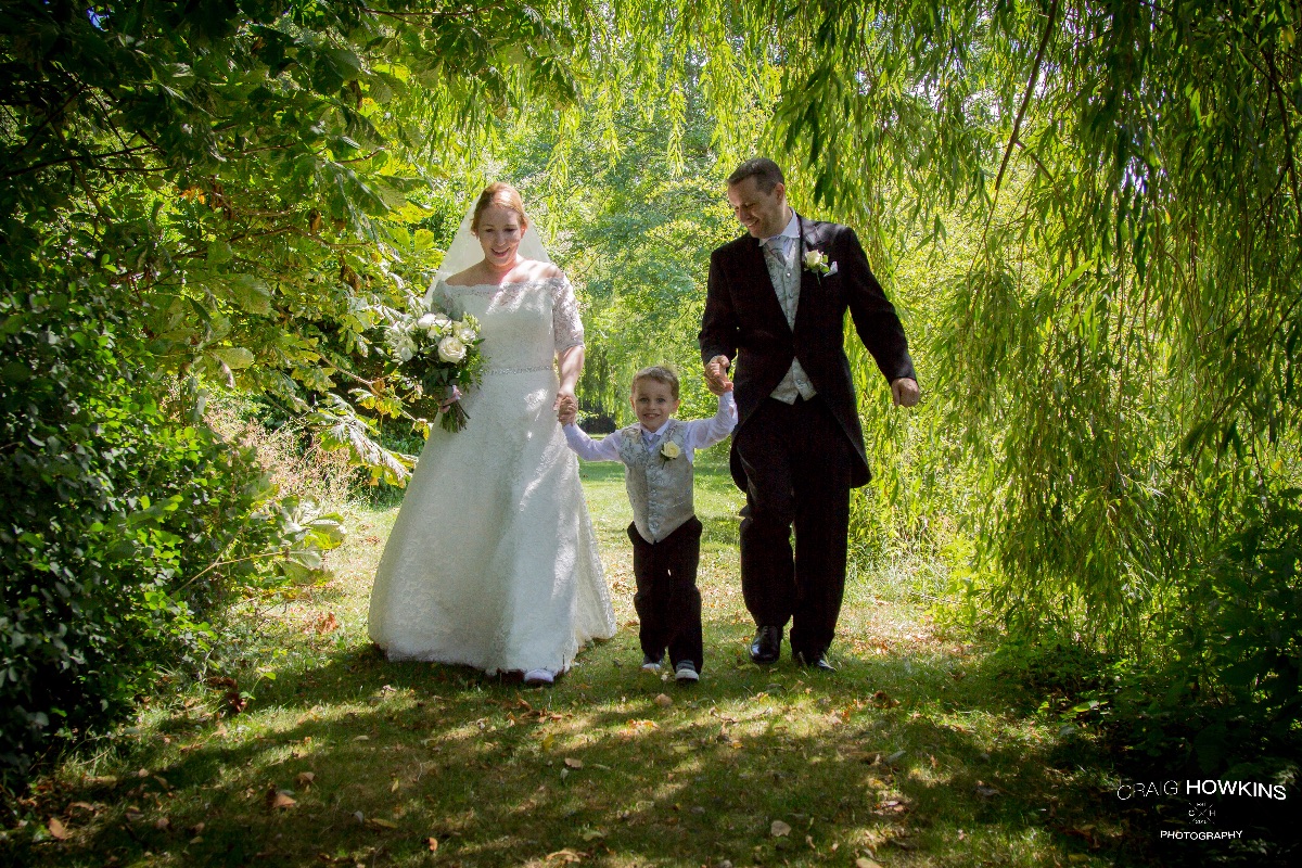 Jane & Lee with their son, enjoying the Island