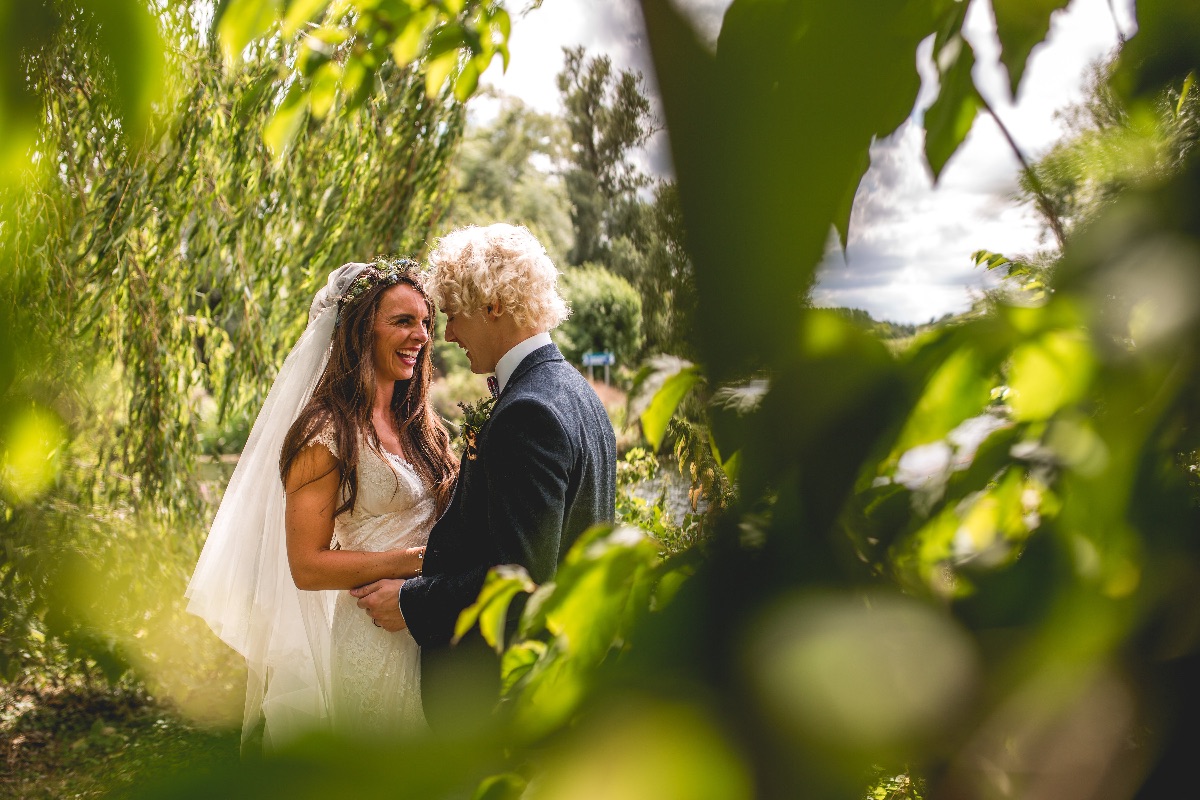 Zak & Jen enjoying a moment on our romantic river island!