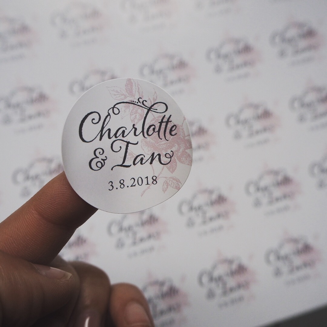 Personalised envelope/favour stickers