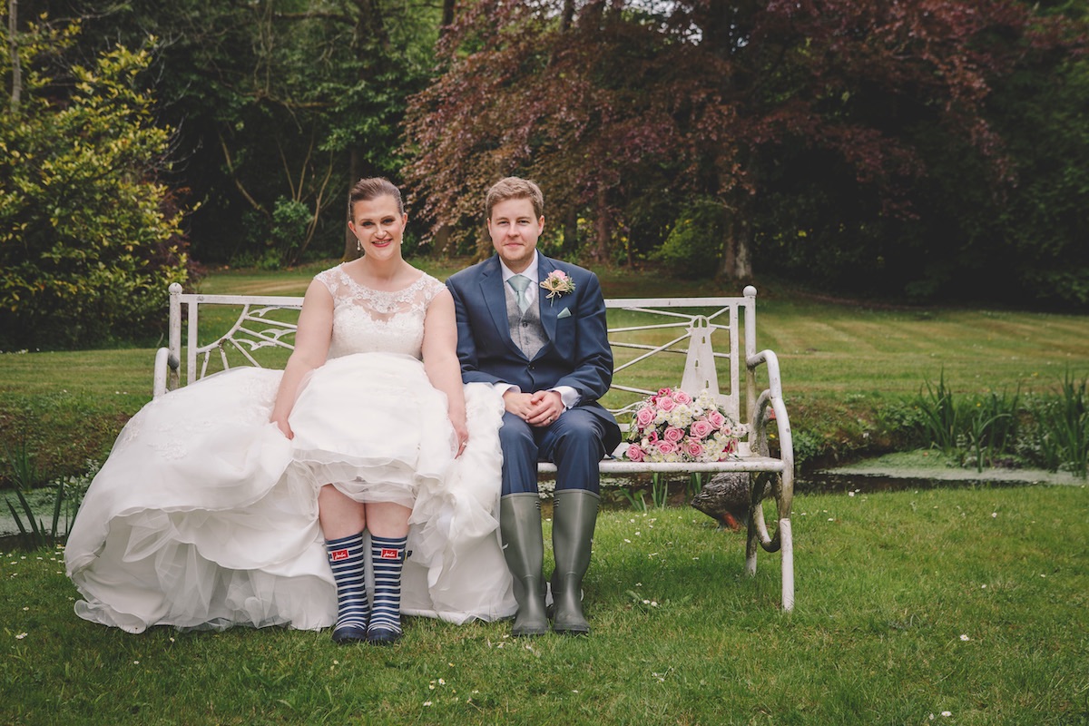 Peter and Ceri in Wellies