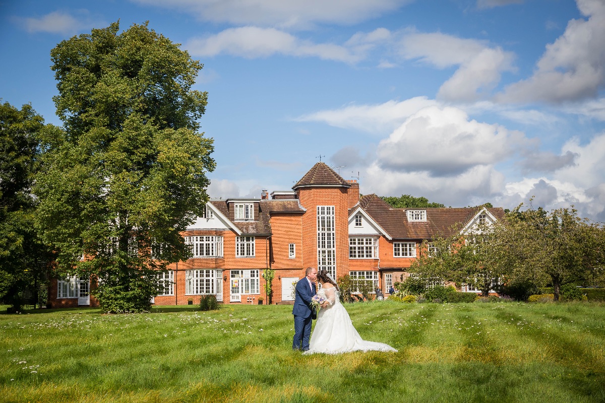 Bridal Portraits in the gardens of Grovefield House