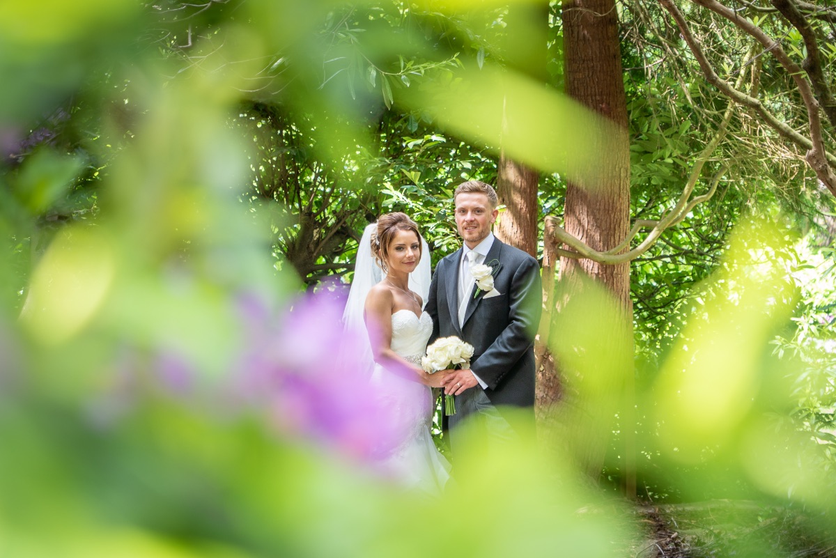 Bride & Groom Bridal portrait at Berystede, Ascot