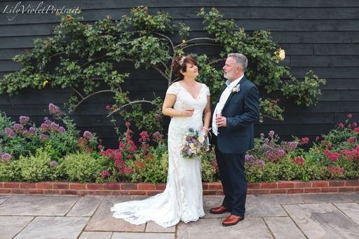 Our gorgeous bride Denise chose an elegant fit and flare gown by Ellis Bridals. 
