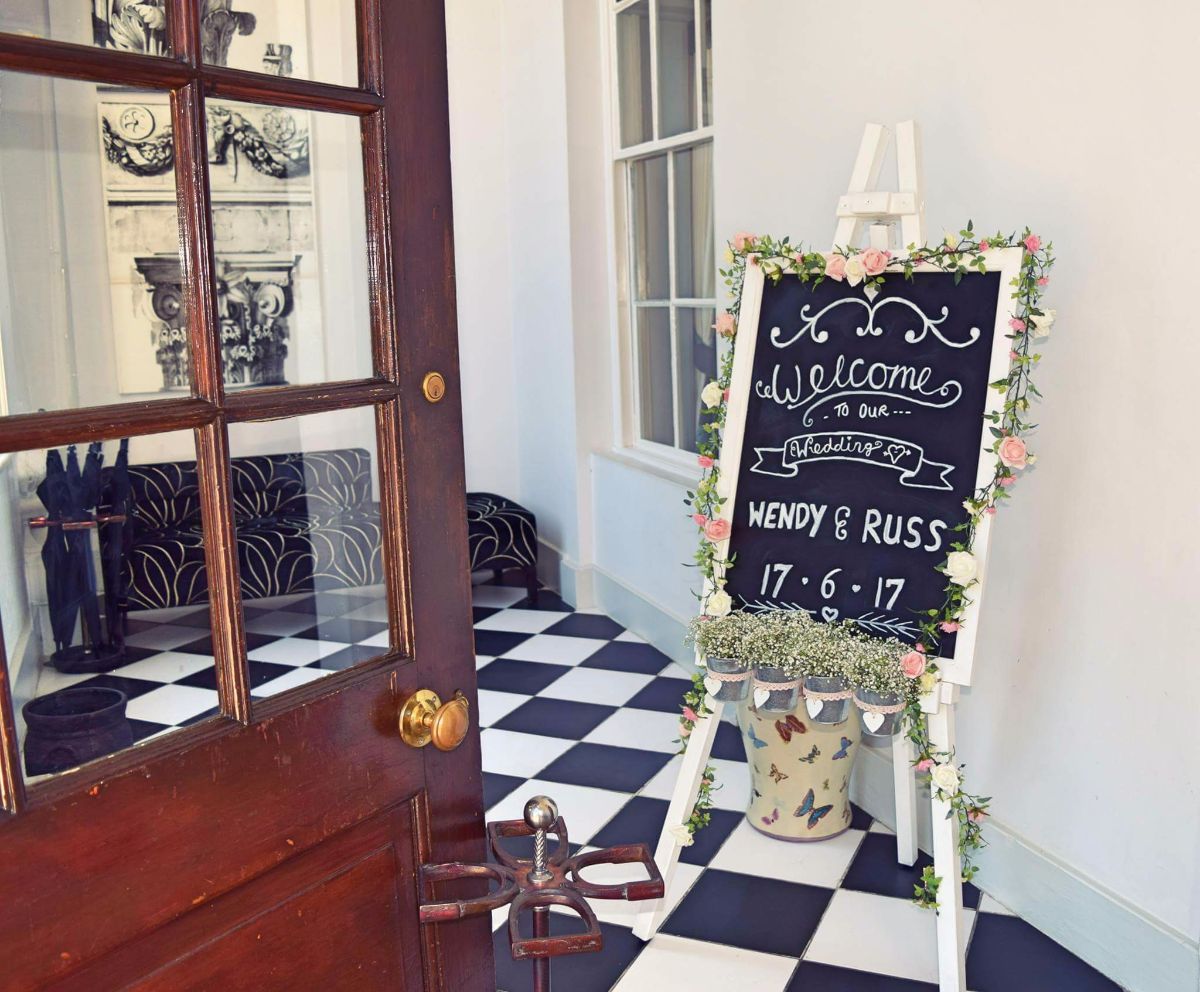 Homemade wedding chalkboard... 