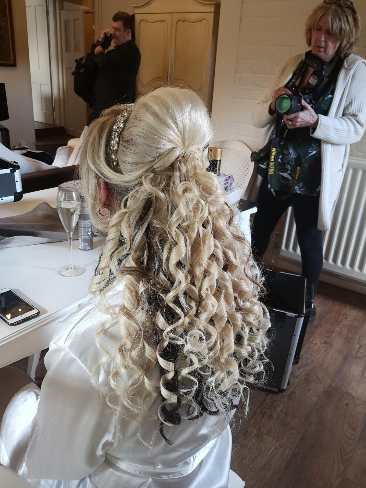 Brides hair